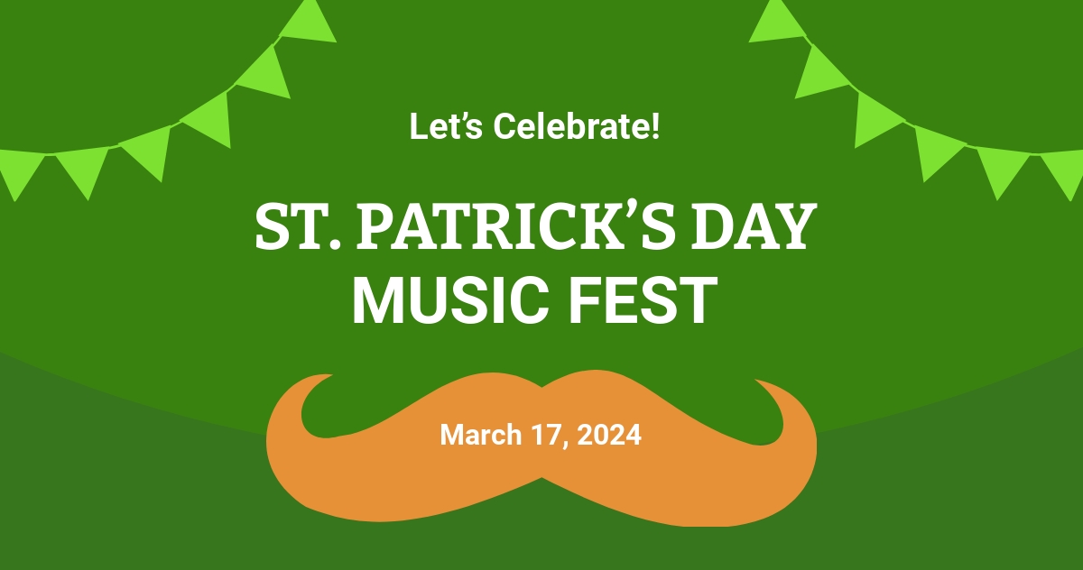 St. Patricks Day Event Facebook Post Template