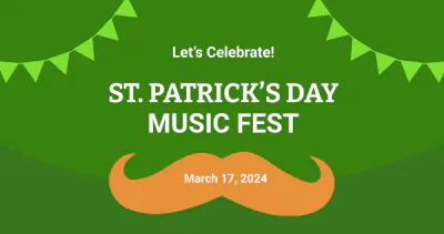 Free St. Patricks Day Event Facebook Post Template Free St. Patricks Day Event Facebook Post Template