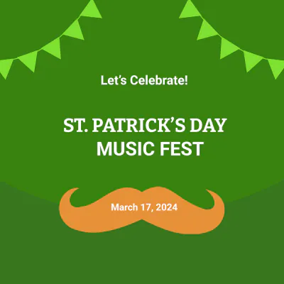 Free St. Patricks Day Event Instagram Post Template Free St. Patricks Day Event Instagram Post Template