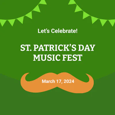 Free St. Patricks Day Event Linkedin Post Template Free St. Patricks Day Event Linkedin Post Template