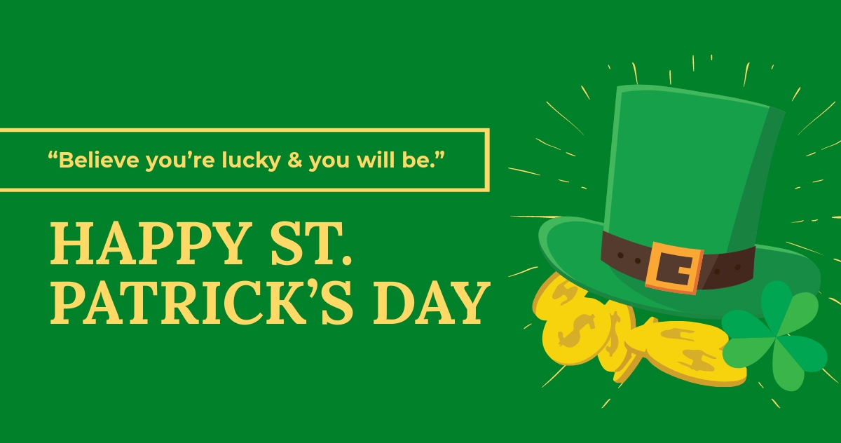 St. Patricks Day Quote Facebook Post Template - Edit Online & Download