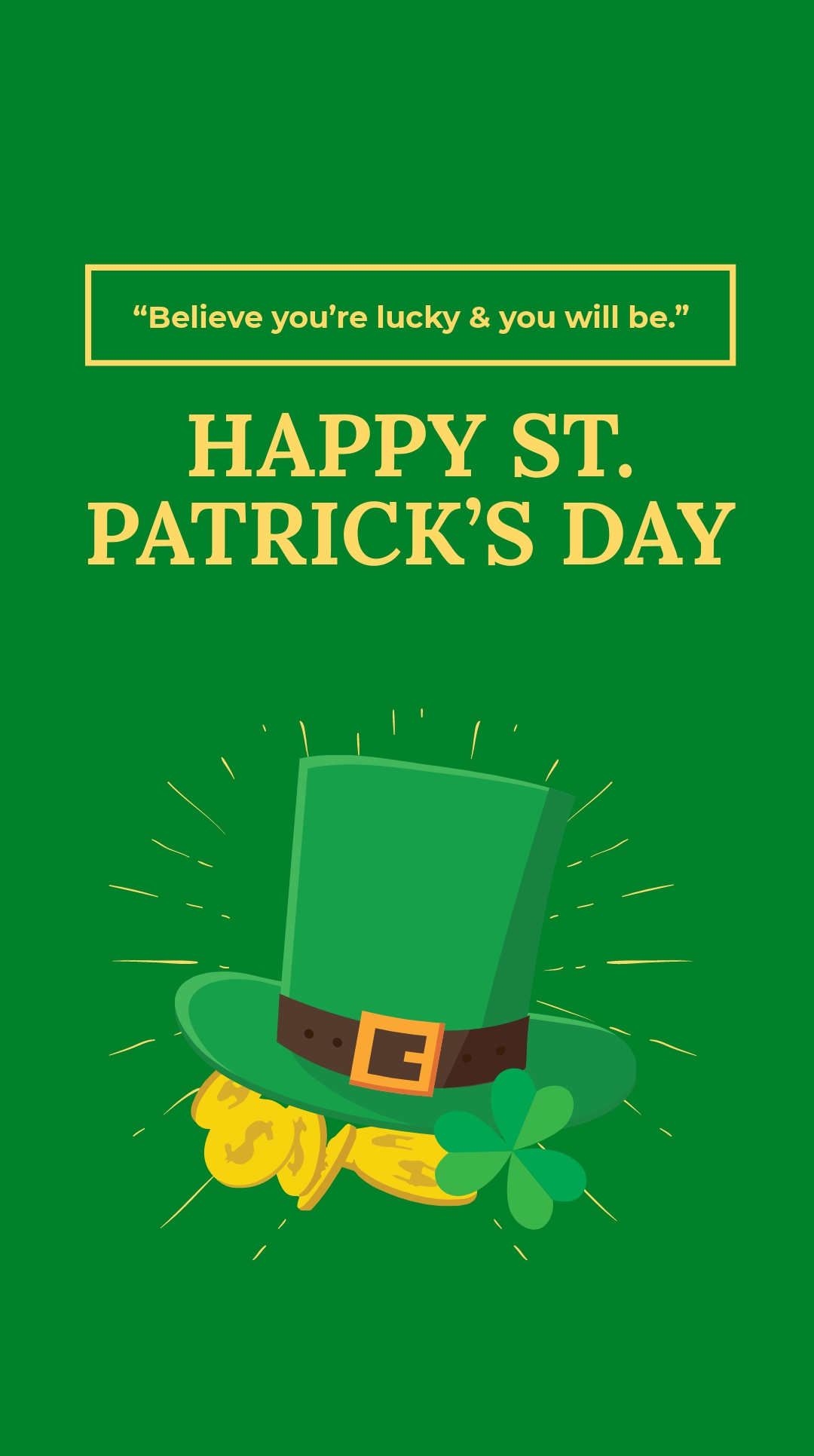 St. Patricks Day Quote Whatsapp Post Template