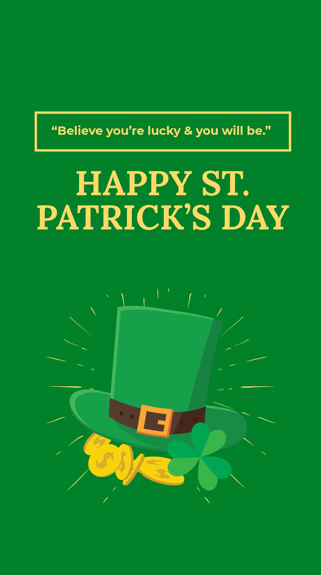 St. Patricks Day Quote Instagram Story Template