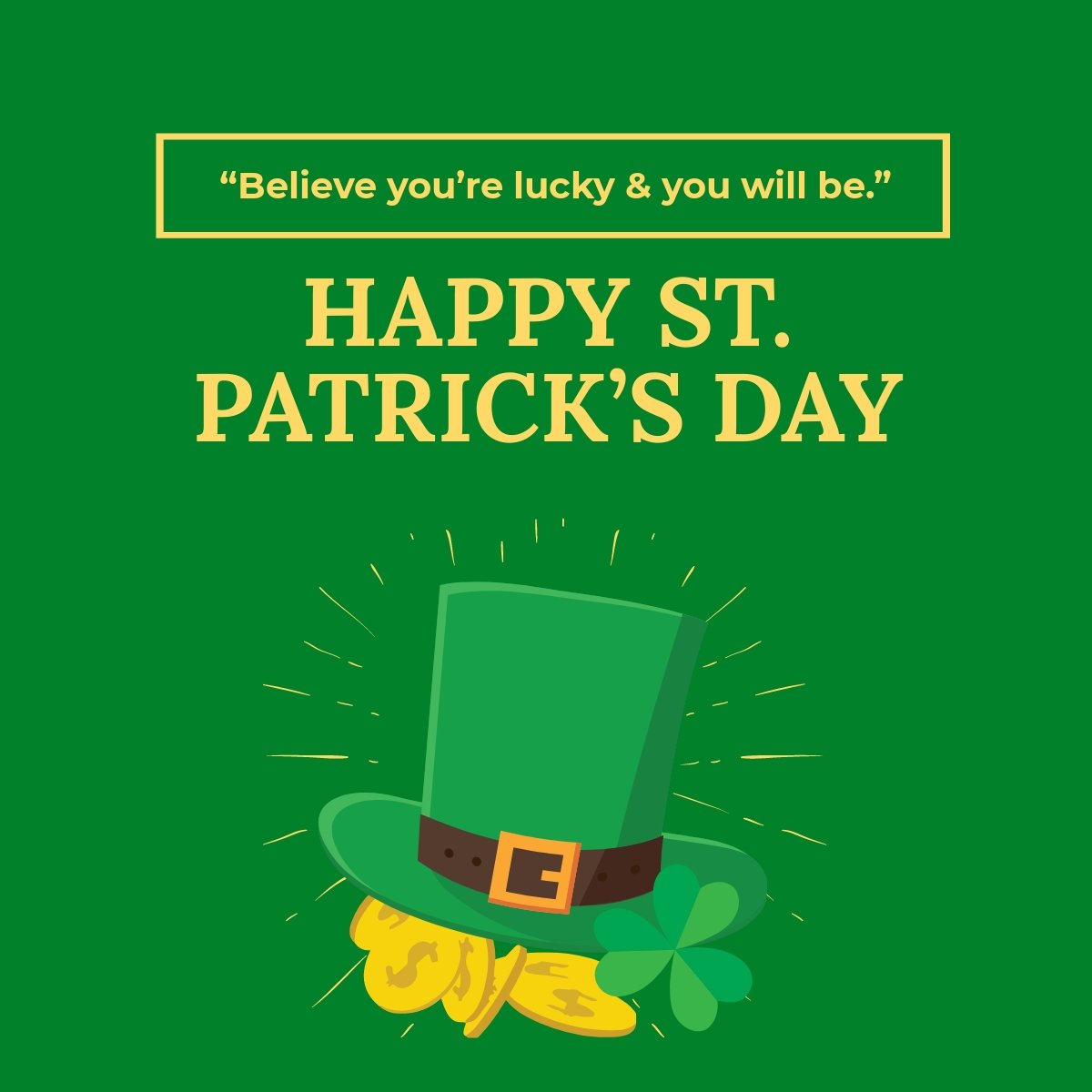 St. Patricks Day Quote Linkedin Post Template