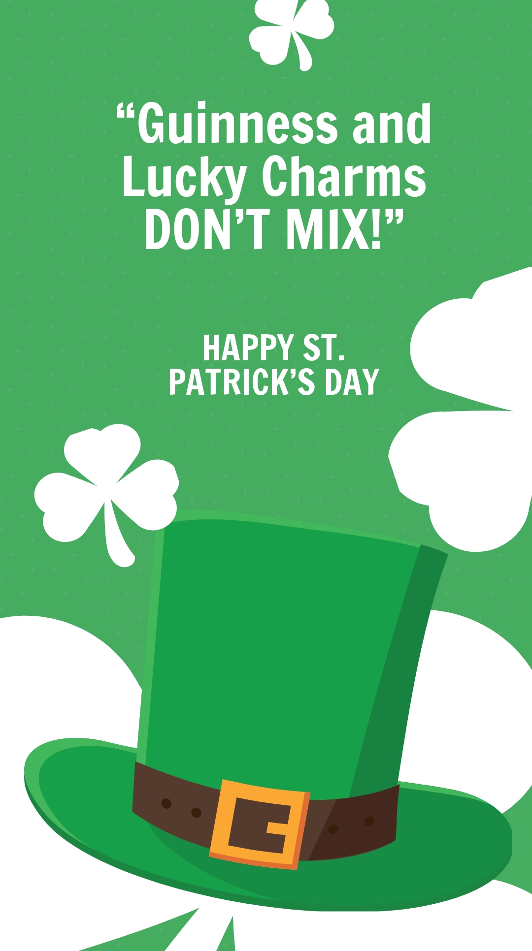 Free Funny St. Patricks Day Whatsapp Post Template 