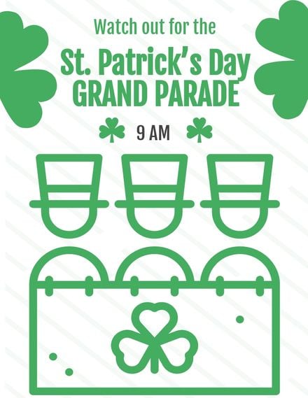 St. Patricks Day Parade Flyer Templat