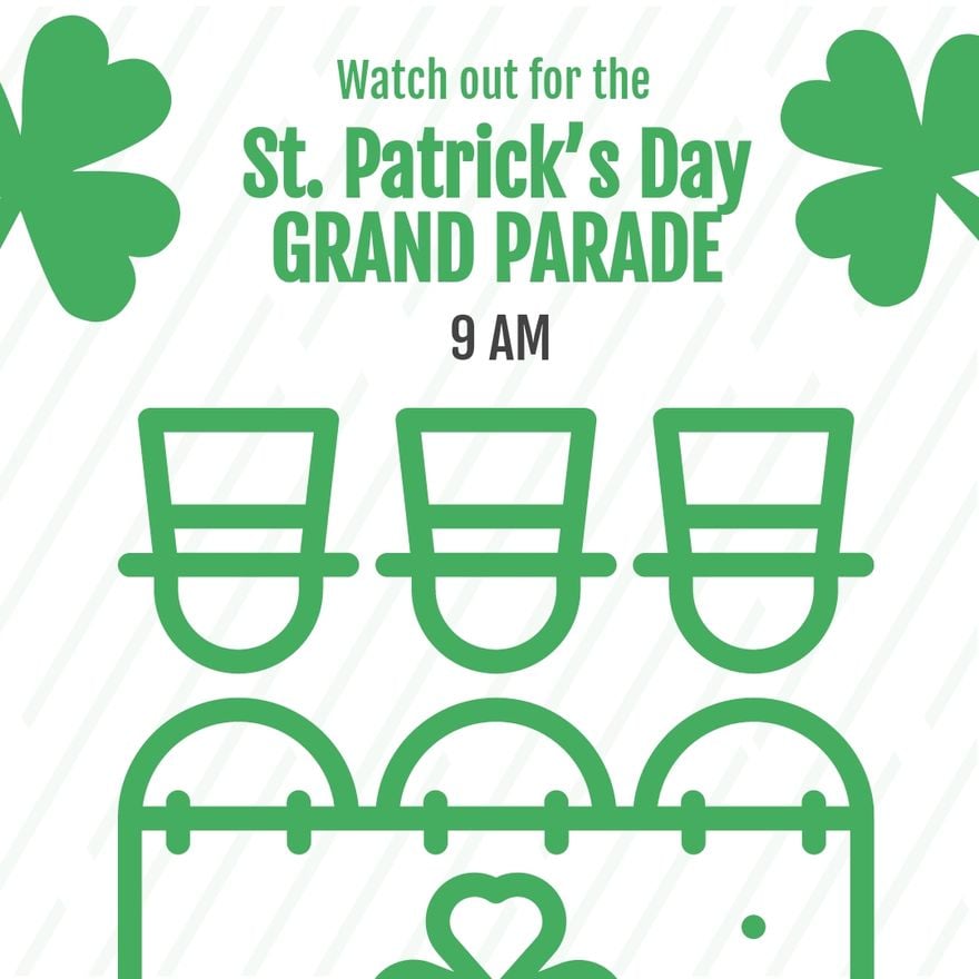 Free St. Patricks Day Parade Instagram Post Template