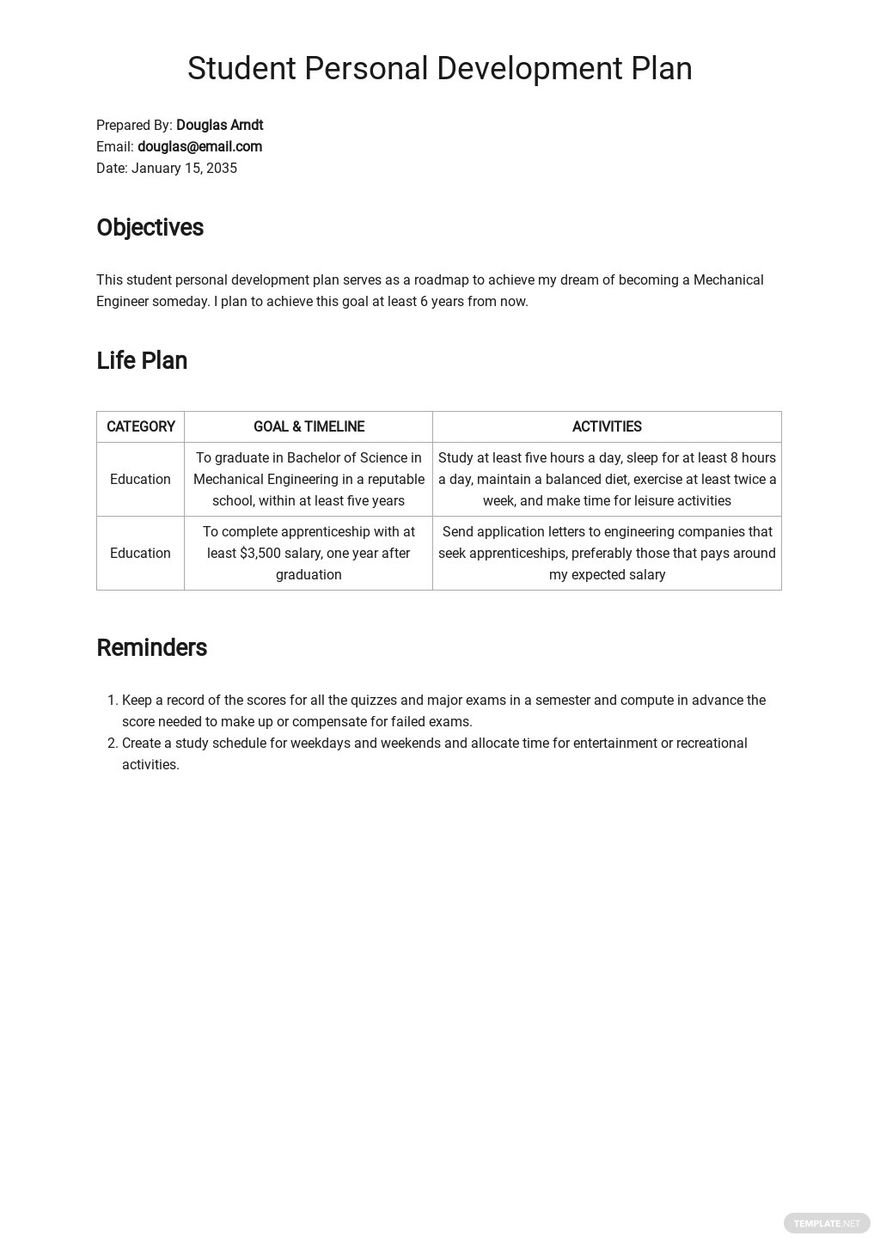 personal development assignment pdf
