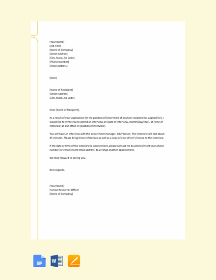 invitation letter 100 words Google HR Template  Format Letter Invitation   Word  FREE