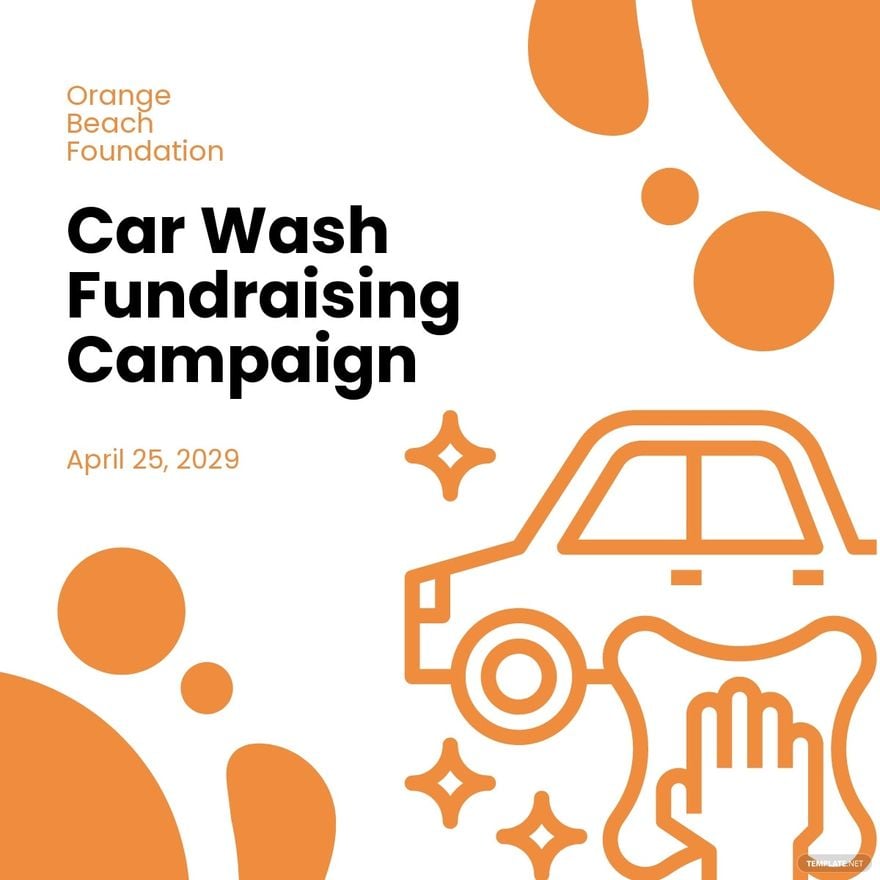 Free Car Wash Fundraiser Linkedin Post Template