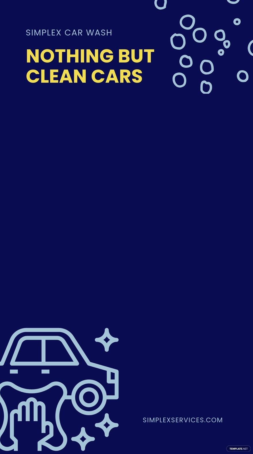 Simple Car Wash Snapchat Geofilter Template