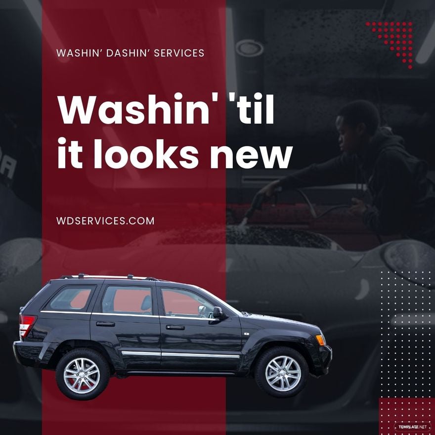 Free Car Wash Service Linkedin Post Template