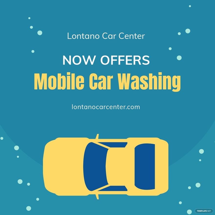 Free Mobile Car Wash Linkedin Post Template