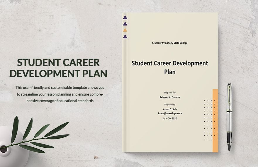 Student Career Development Plan Template