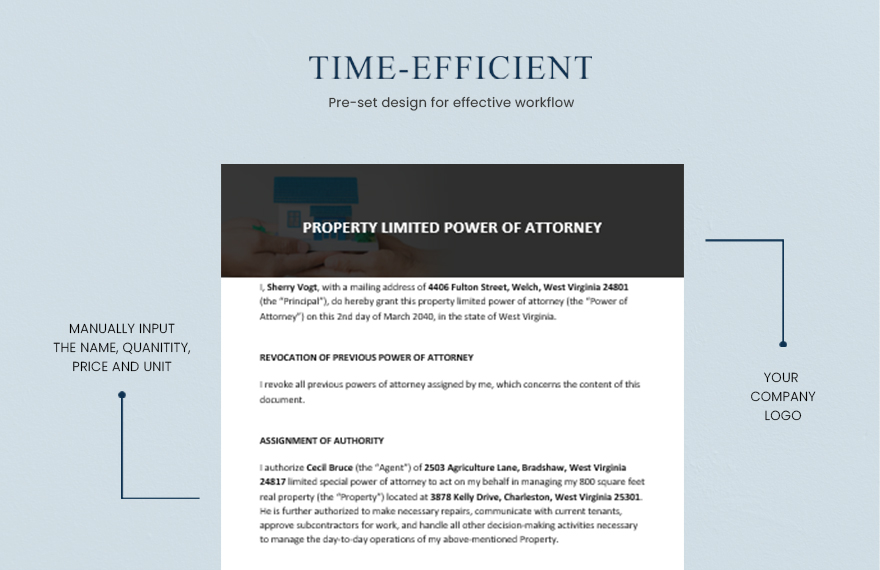 Property Limited Power of Attorney Template