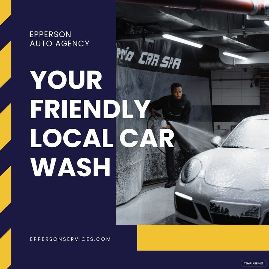 Car Wash Agency Instagram Post Template