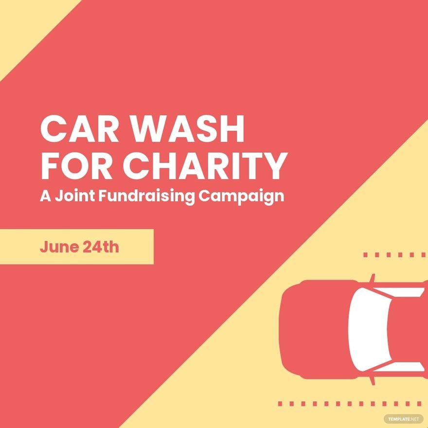 Car Wash Fundraiser Instagram Post Template