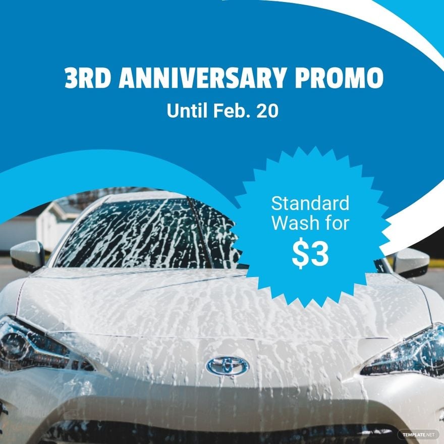 Free Car Wash Promotion Instagram Post Template