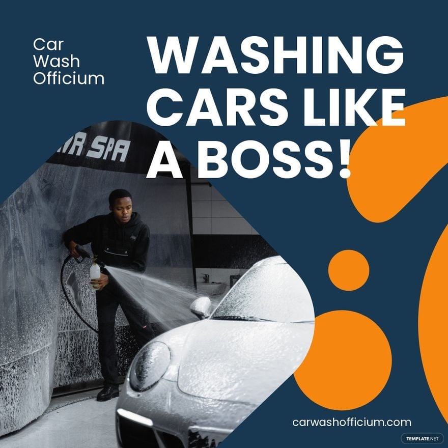 Car Wash Service Instagram Post Template