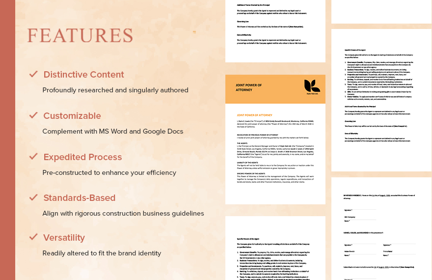 General Joint Power Of Attorney Template