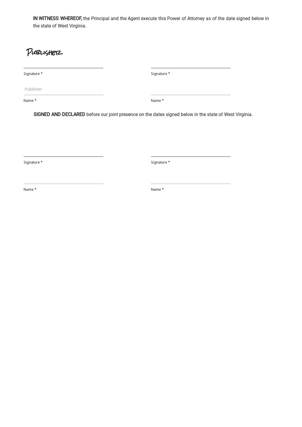 Guardianship Power Of Attorney For Child Template - Google Docs, Word