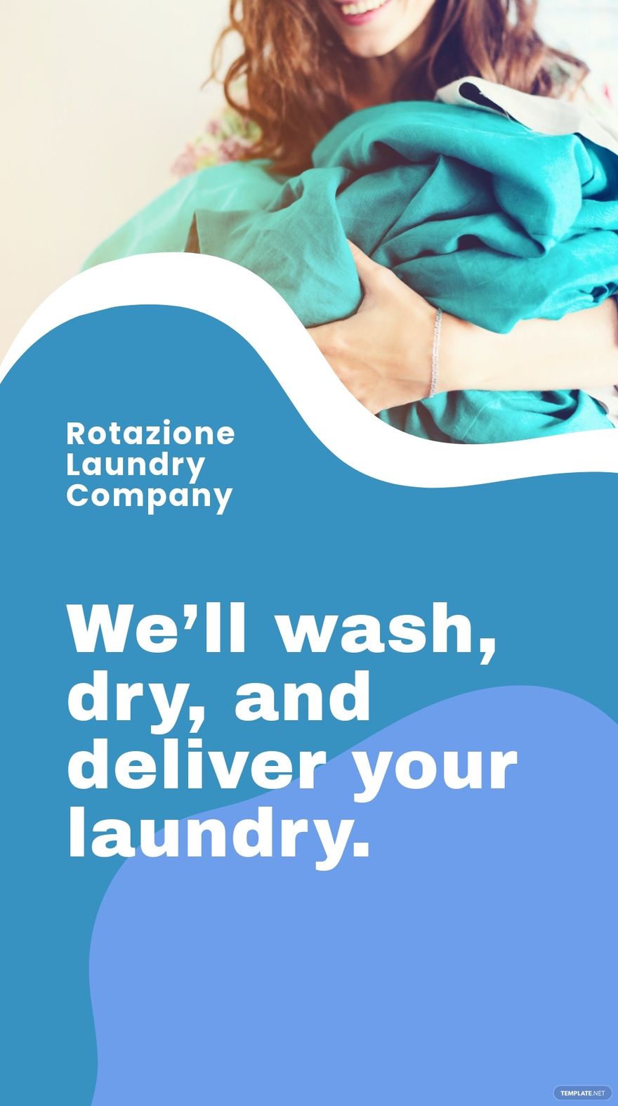 Free Laundry Delivery Whatsapp Post Template