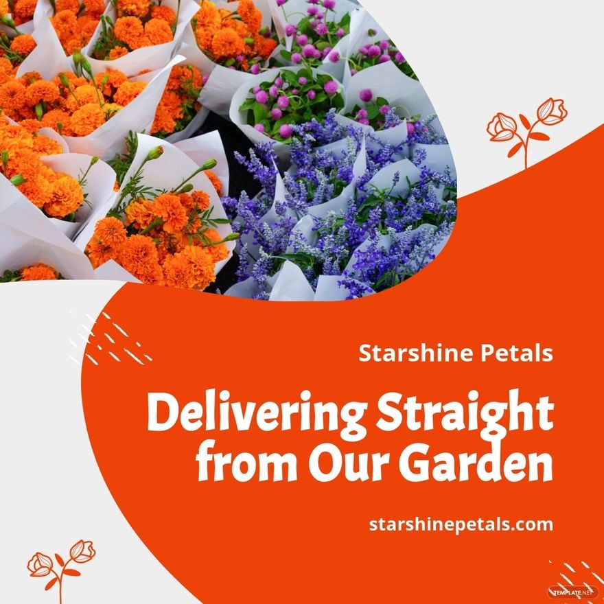 Free Flower Delivery Linkedin Post Template