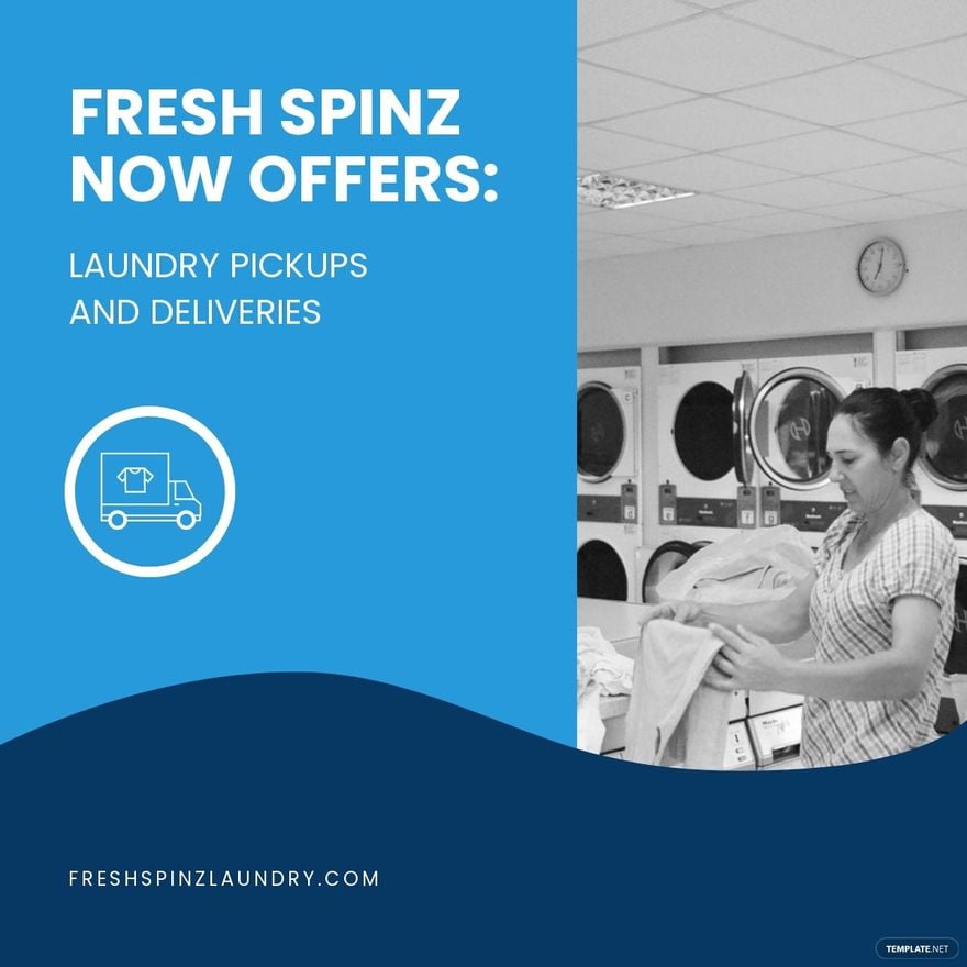 Free Laundry Delivery Linkedin Post Template