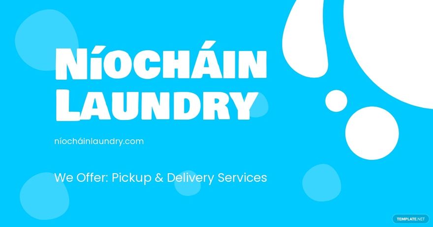 Free Laundry Delivery Facebook Post Template