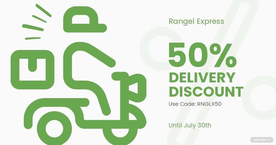 Free Delivery Discount Facebook Post Template
