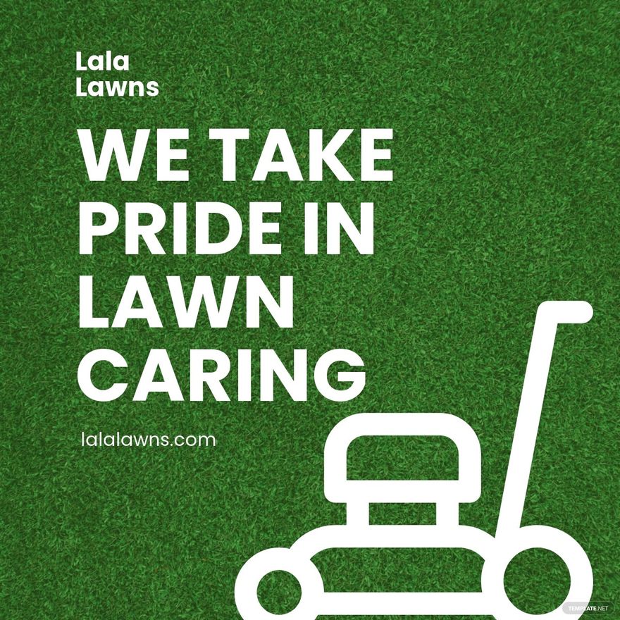 Lawn Care Marketing Linkedin Post Template