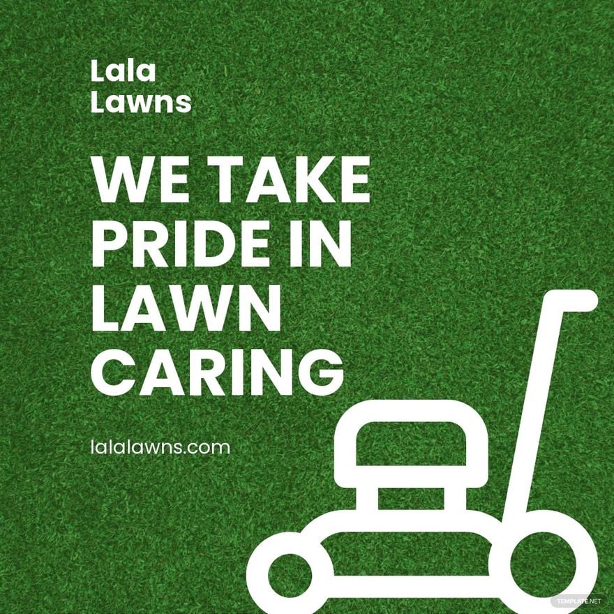 Lawn Care Marketing Instagram Post Template