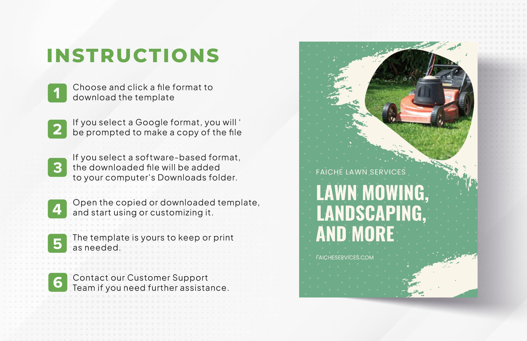 Lawn Mowing Service Flyer Template