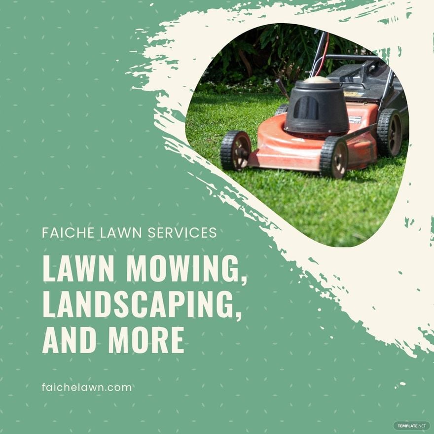 Lawn Mowing Service Linkedin Post Template