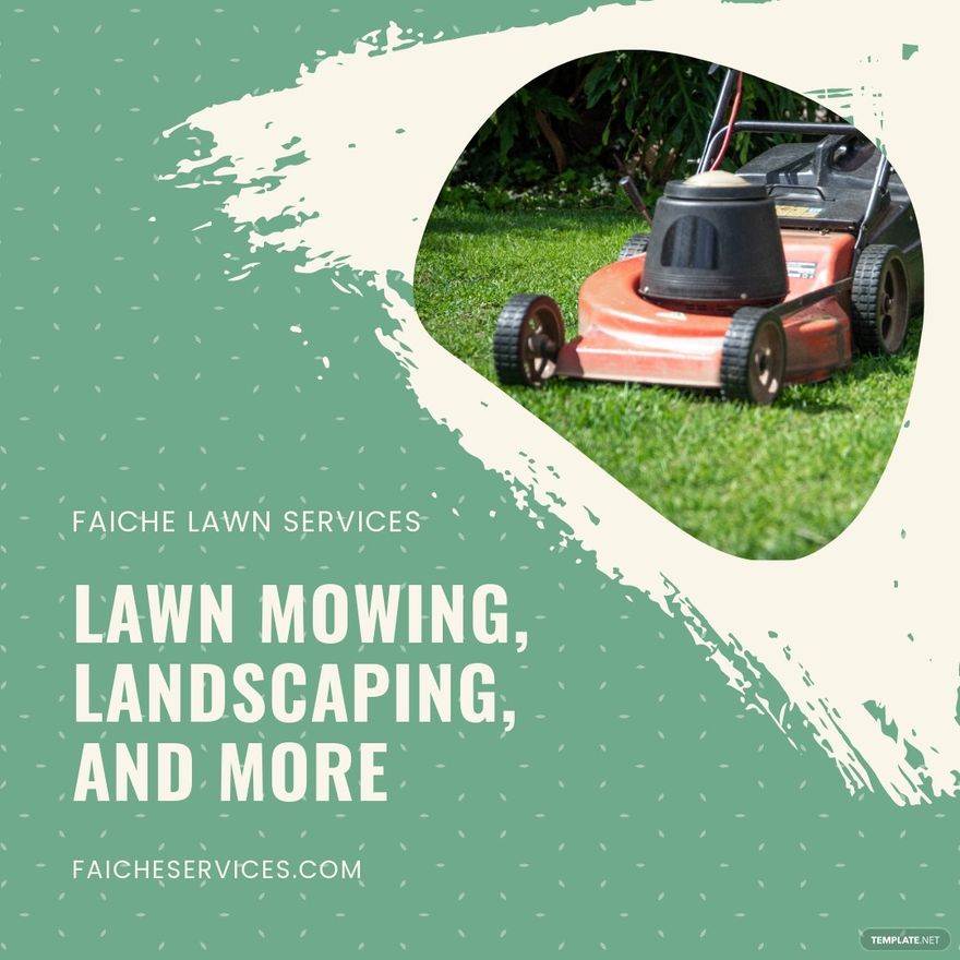 Free Lawn Mowing Service Instagram Post Template