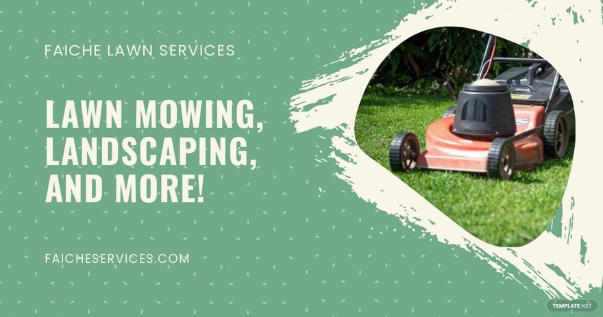 Lawn Mowing Service Facebook Post Template