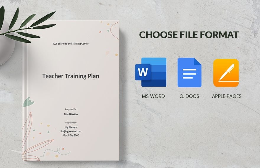 Teacher Training Plan Template