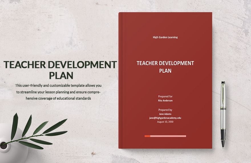 Teacher Development Plan Template