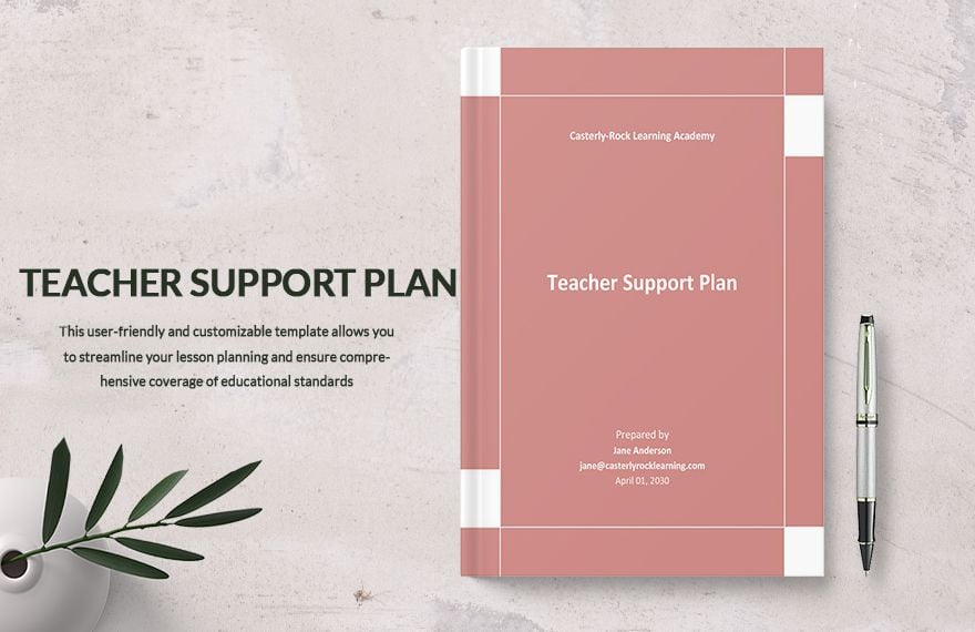 Teacher Support Plan Template