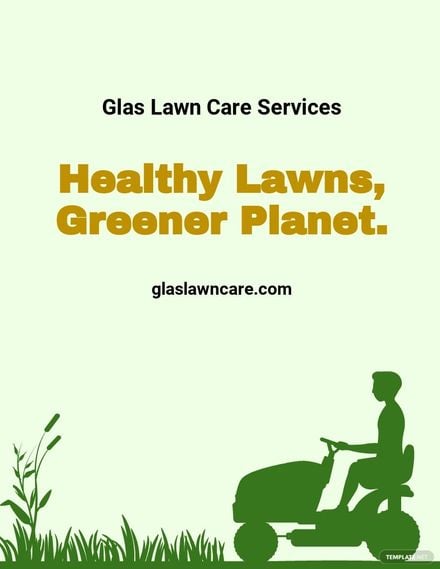 Free Simple Lawn Care Flyer Template