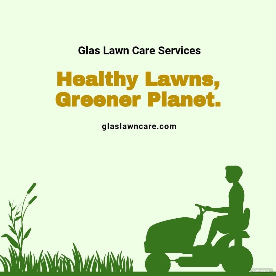 Simple Lawn Care Linkedin Post Template