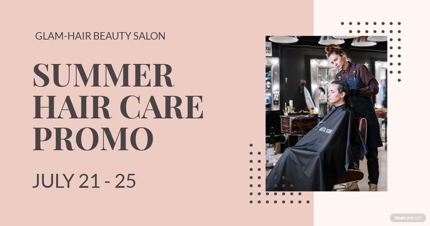 Beauty Salon Promotion Facebook Post Template