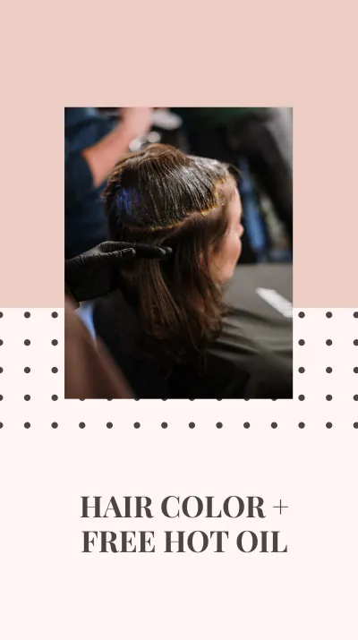Free Beauty Salon Promotion Instagram Story Template to Edit Online