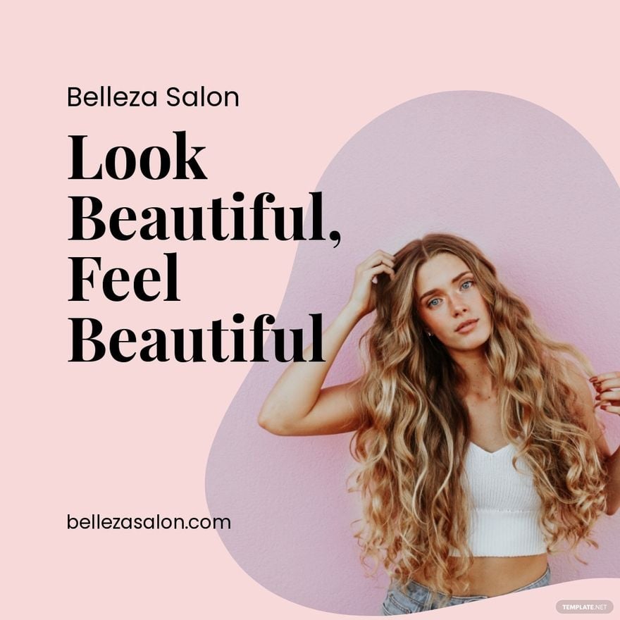 Free Beauty Salon Marketing Instagram Post Template 