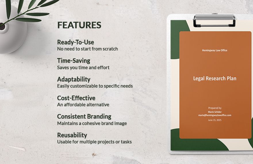 Legal Research Plan Template