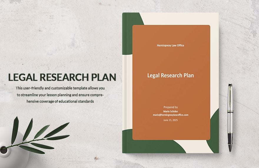 Legal Research Plan Template