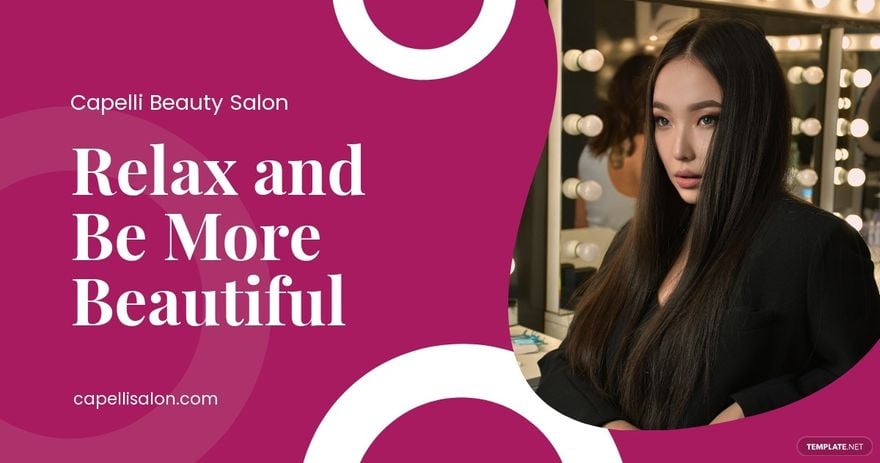 Free Beauty Salon Ad Facebook Post Template 