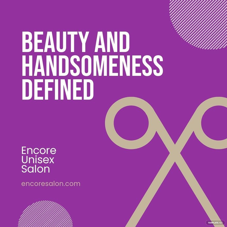 Unisex Beauty Salon Linkedin Post Template