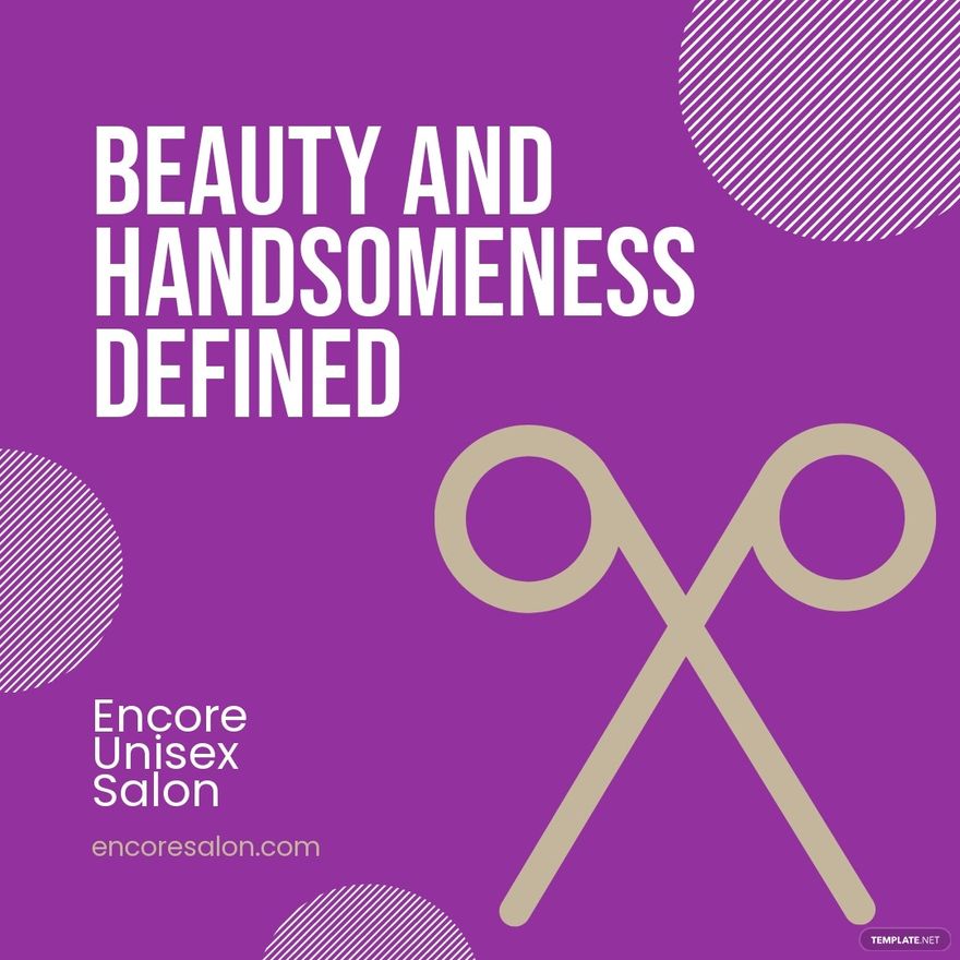 Unisex Beauty Salon Instagram Post Template