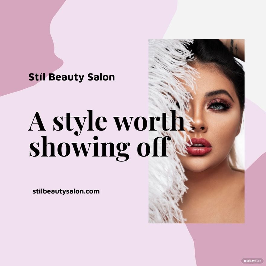 Creative Beauty Salon Linkedin Post Template